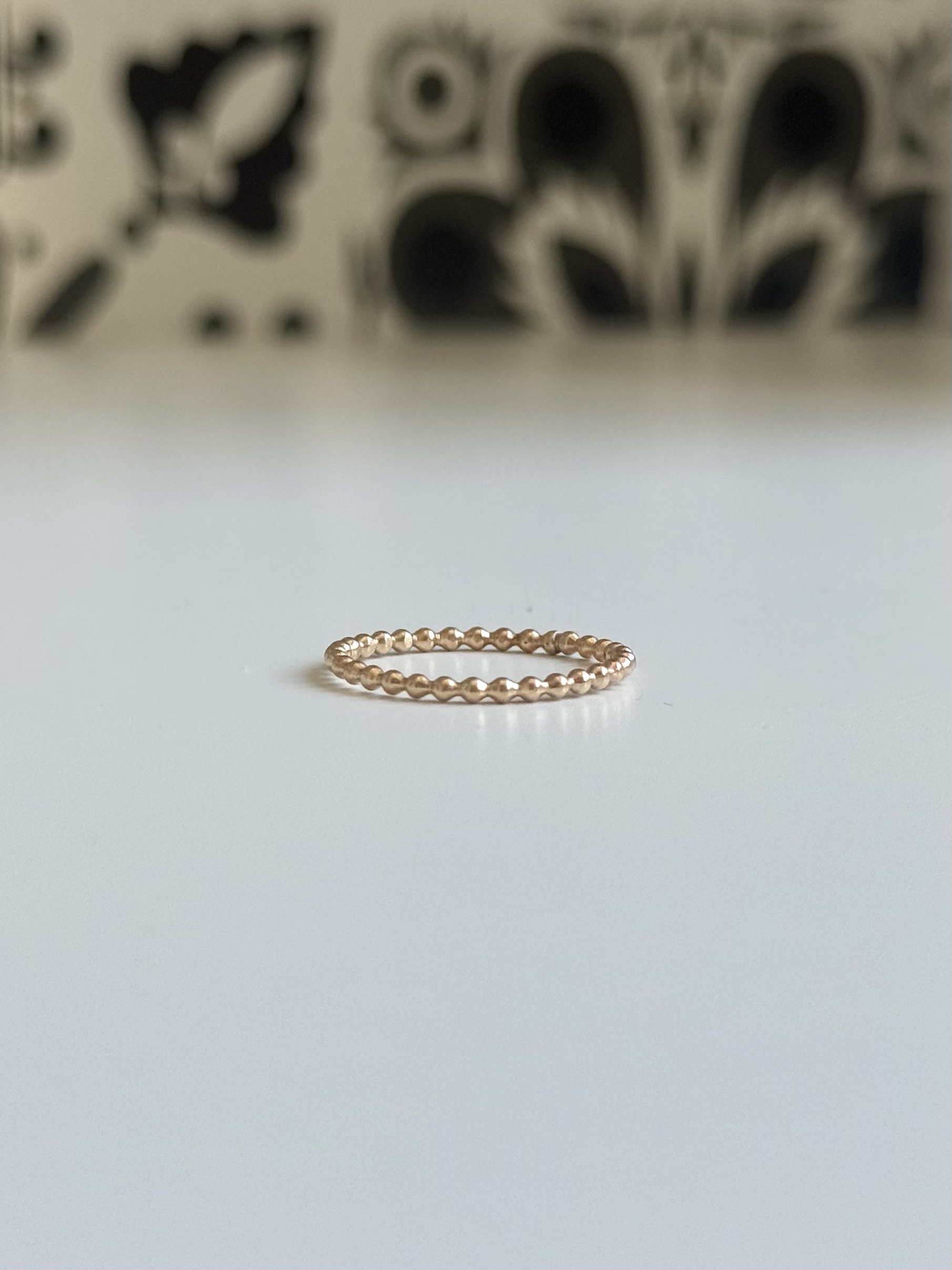 Bague Anneau Gold Filled Perlé – Image 2