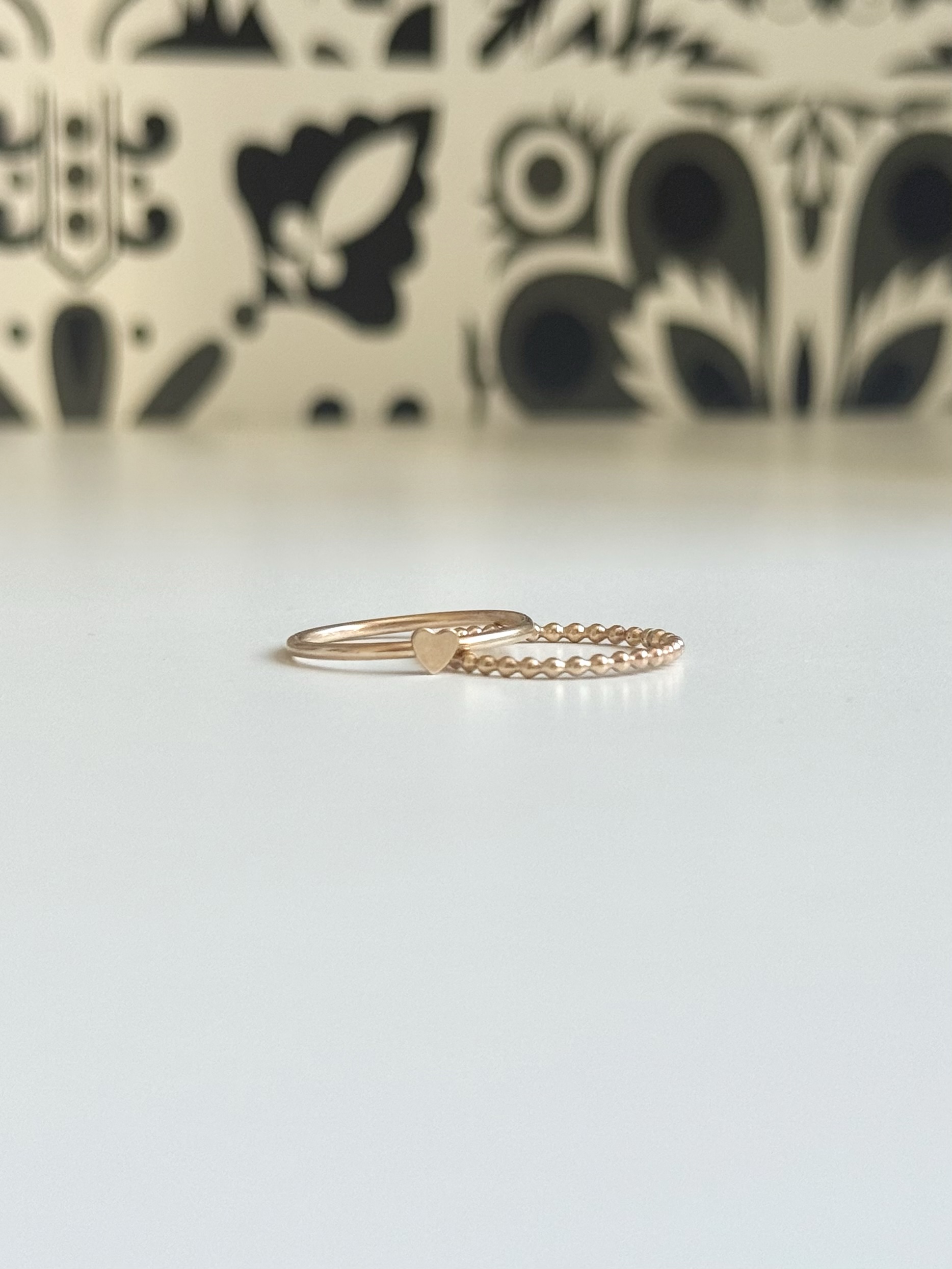 Bague Anneau Gold Filled Perlé – Image 3