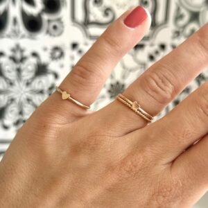 Bague Anneau Gold Filled Torsadé