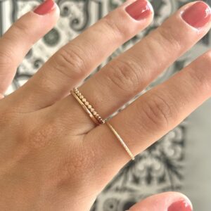 Bague Anneau Gold Filled Piton